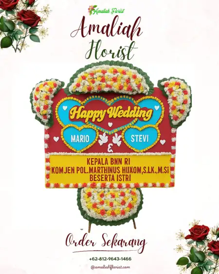 Papan Bunga Pernikahan Karya Agung